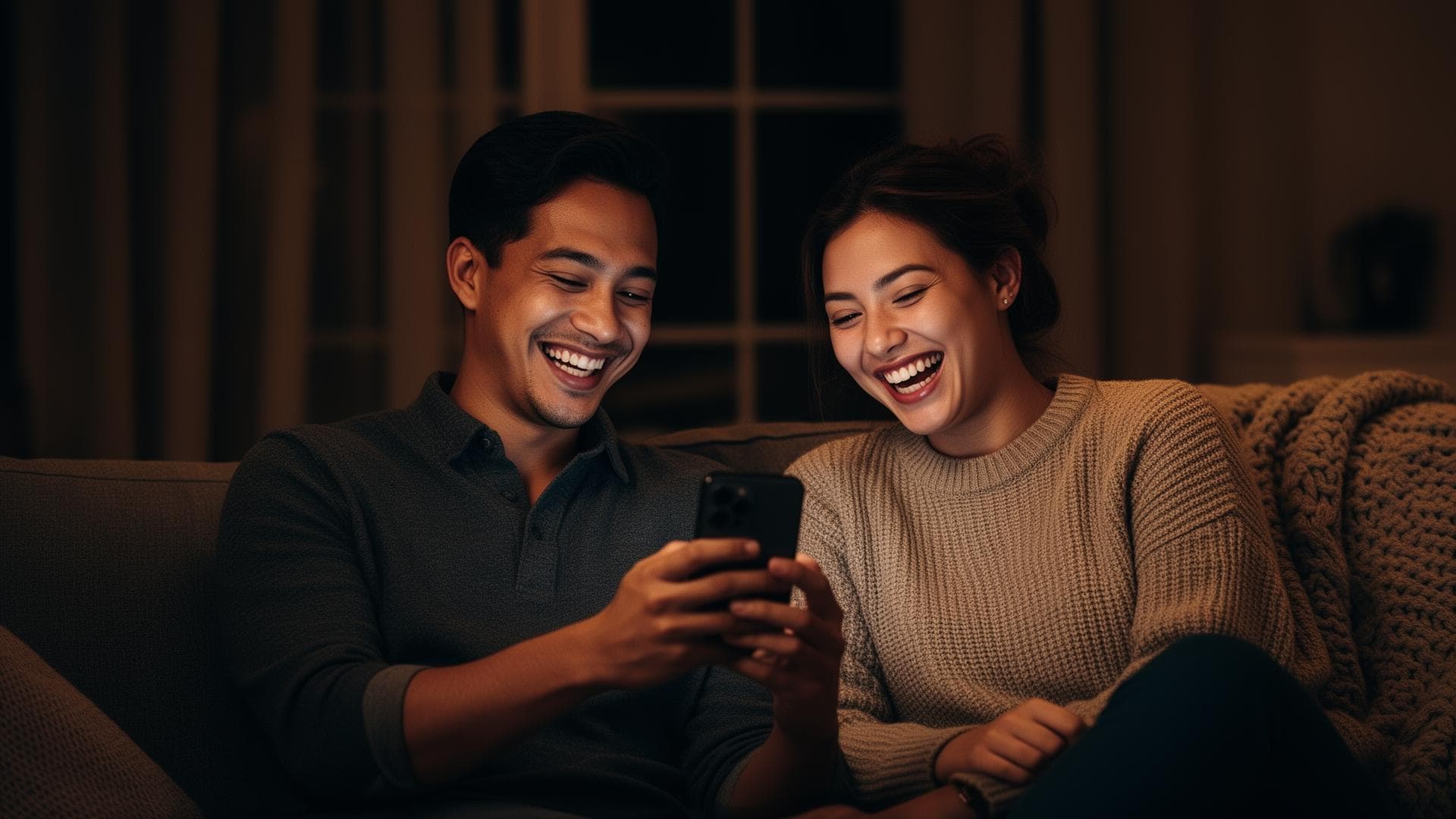 Friends chatting securely on phones