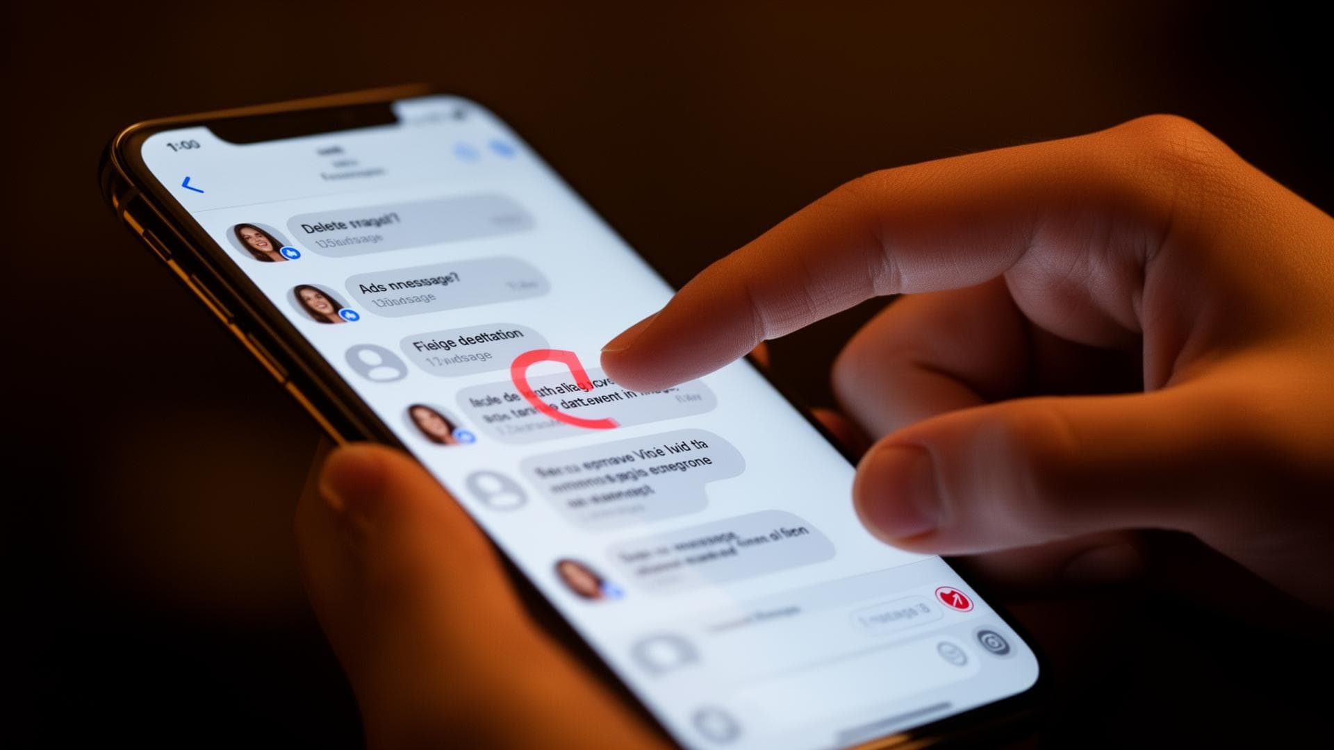 Deleting messages on phone