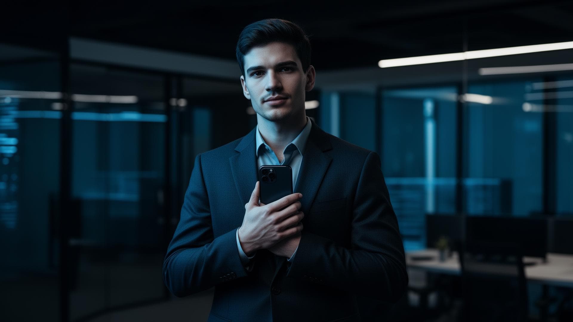 Man protecting his data