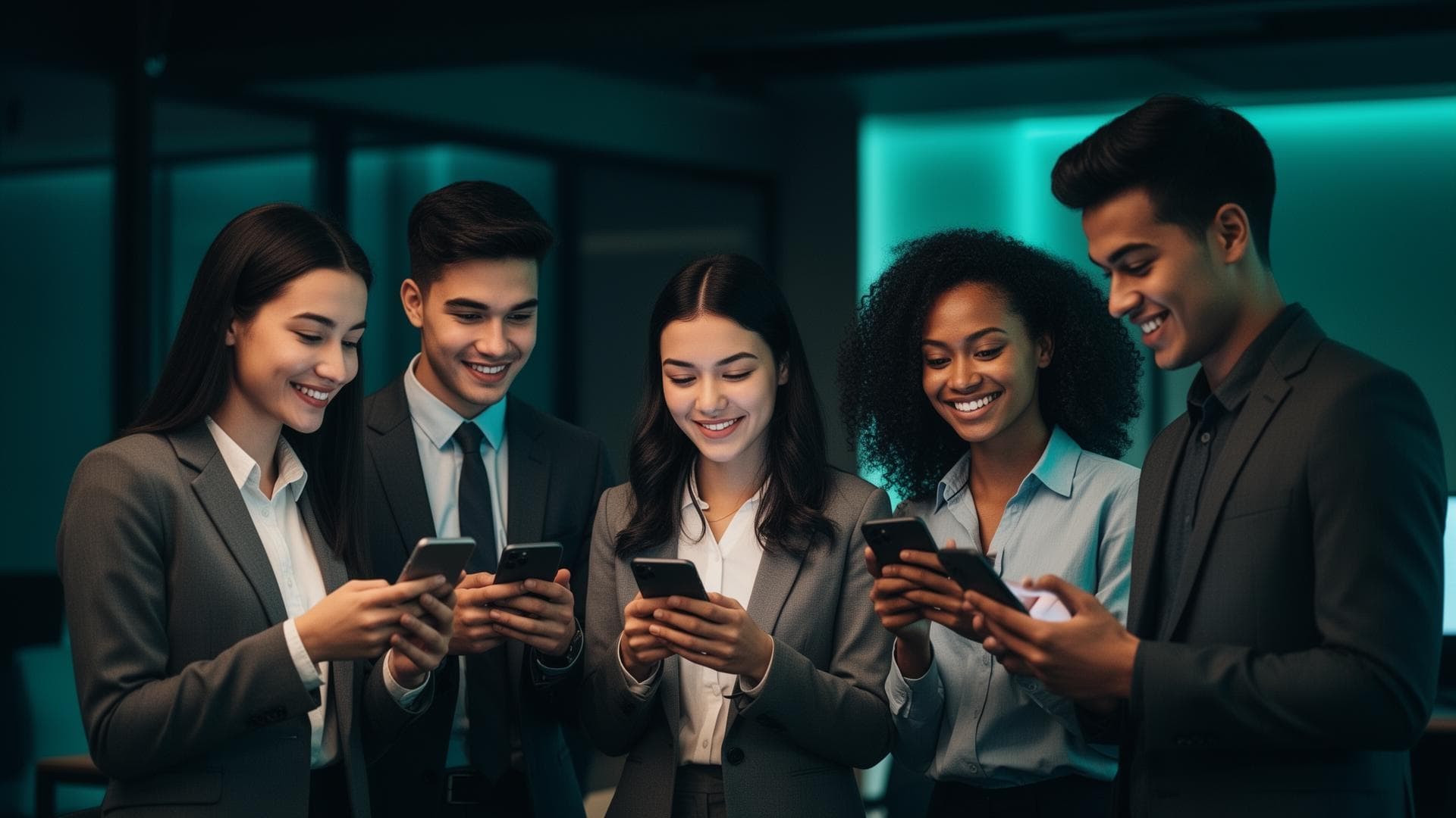 Team using secure group messaging